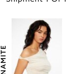 Dynamite Cream Asymmetrical Blouse